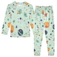 thumbnail image 1 of FORMRS Long Sleeve Top and Pants Pajama Set for Niños 2-Piece Sleepwear, Sizes 18M-8Y, Space Patterns, 1 of 6