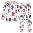thumbnail image 1 of FORMRS Long Sleeve Top and Pants Pajama Set for Niños 2-Piece Sleepwear, Sizes 18M-8Y, Star Spangled Helmets, 1 of 6