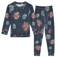 thumbnail image 1 of FORMRS Long Sleeve Top and Pants Pajama Set for Niños 2-Piece Sleepwear, Sizes 18M-8Y, Starry Fireworks Pattern, 1 of 6