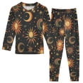 thumbnail image 1 of FORMRS Long Sleeve Top and Pants Pajama Set for Niños 2-Piece Sleepwear, Sizes 18M-8Y, Sun Moon and Stars Pattern, 1 of 6
