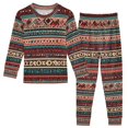 thumbnail image 1 of FORMRS Long Sleeve Top and Pants Pajama Set for Niños 2-Piece Sleepwear, Sizes 18M-8Y, Tribal Geometric, 1 of 6