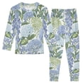 thumbnail image 1 of FORMRS Long Sleeve Top and Pants Pajama Set for Niños 2-Piece Sleepwear, Sizes 18M-8Y, Vibrant Hydrangeas Pattern, 1 of 6