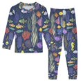 thumbnail image 1 of FORMRS Long Sleeve Top and Pants Pajama Set for Niños 2-Piece Sleepwear, Sizes 18M-8Y, Vibrant Ocean Pattern, 1 of 6