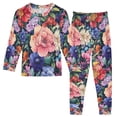 thumbnail image 1 of FORMRS Kids Pajama Set Cotton Long Sleeve Top and Pants 2-Piece Lounge Sleepwear, Sizes 18M-8Y, Vibrant Pink Floral Pattern, 1 of 6