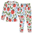 thumbnail image 1 of FORMRS Long Sleeve Top and Pants Pajama Set for Niños 2-Piece Sleepwear, Sizes 18M-8Y, Vibrant Strawberries, 1 of 6