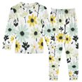 thumbnail image 1 of FORMRS Long Sleeve Top and Pants Pajama Set for Niños 2-Piece Sleepwear, Sizes 18M-8Y, White Flower, 1 of 6