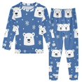 thumbnail image 1 of FORMRS Long Sleeve Top and Pants Pajama Set for Niños 2-Piece Sleepwear, Sizes 18M-8Y, White Polar Bear, 1 of 6