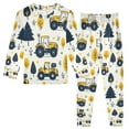 thumbnail image 1 of FORMRS Long Sleeve Top and Pants Pajama Set for Niños 2-Piece Sleepwear, Sizes 18M-8Y, Yellow Cartoon Truck Pattern, 1 of 6