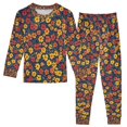 thumbnail image 1 of FORMRS Long Sleeve Top and Pants Pajama Set for Niños 2-Piece Sleepwear, Sizes 18M-8Y, Yellow Floral, 1 of 6