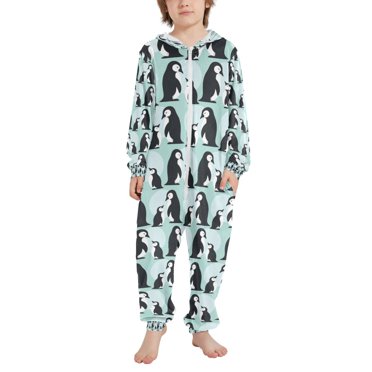 FORMRS Kids One-Piece Pajamas Hooded Long Sleeve Union Suit Soft Onesie ...