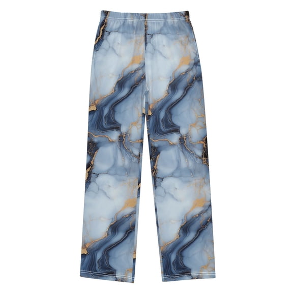FORMRS Kids Pajama Pants with Pockets Size 11-12Y Boys Lounge Sleep Bottoms, Abstract Marble Pattern