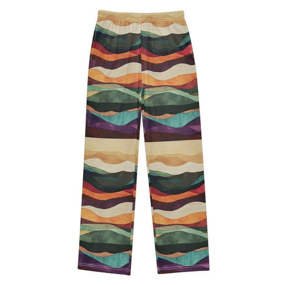 FORMRS Kids Pajama Pants with Pockets Size 11-12Y Boys Lounge Sleep Bottoms, Artistic Desert Pattern