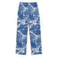 thumbnail image 1 of FORMRS Kids Pajama Pants with Pockets Size 11-12Y Boys Lounge Sleep Bottoms, Blue Garden Pattern, 1 of 8