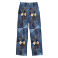thumbnail image 1 of FORMRS Kids Pajama Pants with Pockets Size 11-12Y Boys Lounge Sleep Bottoms, Blue Geometric Pattern, 1 of 8
