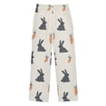 thumbnail image 1 of FORMRS Kids Pajama Pants with Pockets Size 11-12Y Boys Lounge Sleep Bottoms, Bunnies and Carrots, 1 of 8