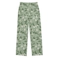 thumbnail image 1 of FORMRS Kids Pajama Pants with Pockets Size 11-12Y Boys Lounge Sleep Bottoms, Green Flower Pattern, 1 of 8
