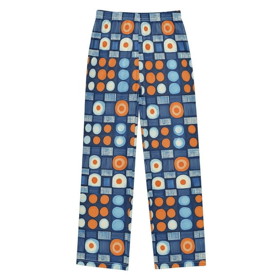 FORMRS Kids Pajama Pants with Pockets Size 11-12Y Boys Lounge Sleep Bottoms, Modern Color Circle