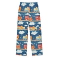 thumbnail image 1 of FORMRS Kids Pajama Pants with Pockets Size 13-14Y Boys Lounge Sleep Bottoms, Blue Cute Train Pattern, 1 of 8