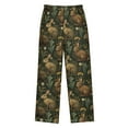 thumbnail image 1 of FORMRS Kids Pajama Pants with Pockets Size 13-14Y Boys Lounge Sleep Bottoms, Brown Floral Rabbits Pattern, 1 of 8