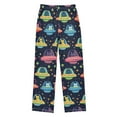 thumbnail image 1 of FORMRS Kids Pajama Pants with Pockets Size 13-14Y Boys Lounge Sleep Bottoms, Cartoon Space Cat, 1 of 8