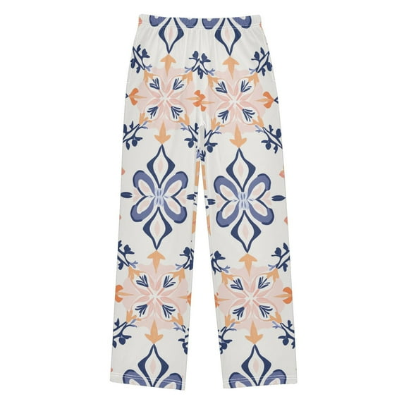 FORMRS Kids Pajama Pants with Pockets Size 13-14Y Boys Lounge Sleep Bottoms, Colorful Abstract Pattern