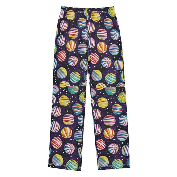 FORMRS Kids Pajama Pants with Pockets Size 13-14Y Boys Lounge Sleep Bottoms, Colorful Candies