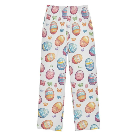 FORMRS Kids Pajama Pants with Pockets Size 13-14Y Boys Lounge Sleep Bottoms, Pastel Easter Pattern
