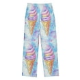 thumbnail image 1 of FORMRS Kids Pajama Pants with Pockets Size 13-14Y Boys Lounge Sleep Bottoms, Watercolor Ice Cream Pattern, 1 of 8