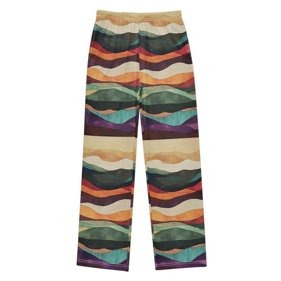FORMRS Kids Pajama Pants with Pockets Size 6-8Y Boys Lounge Sleep Bottoms, Artistic Desert Pattern