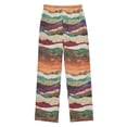 thumbnail image 1 of FORMRS Kids Pajama Pants with Pockets Size 6-8Y Boys Lounge Sleep Bottoms, Artistic Desert Waves, 1 of 8