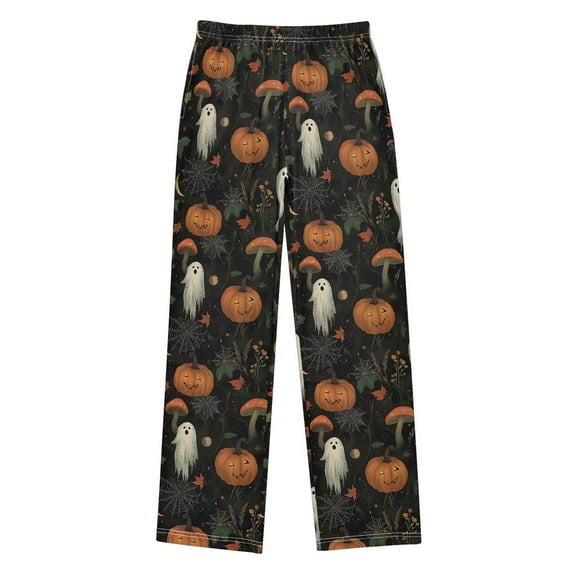 FORMRS Kids Pajama Pants with Pockets Size 6-8Y Boys Lounge Sleep Bottoms, Autumn Ghost Pattern