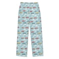 thumbnail image 1 of FORMRS Kids Pajama Pants with Pockets Size 6-8Y Boys Lounge Sleep Bottoms, Blue Trains Pattern, 1 of 8