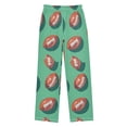 thumbnail image 1 of FORMRS Kids Pajama Pants with Pockets Size 6-8Y Boys Lounge Sleep Bottoms, Brown American Footballs, 1 of 8