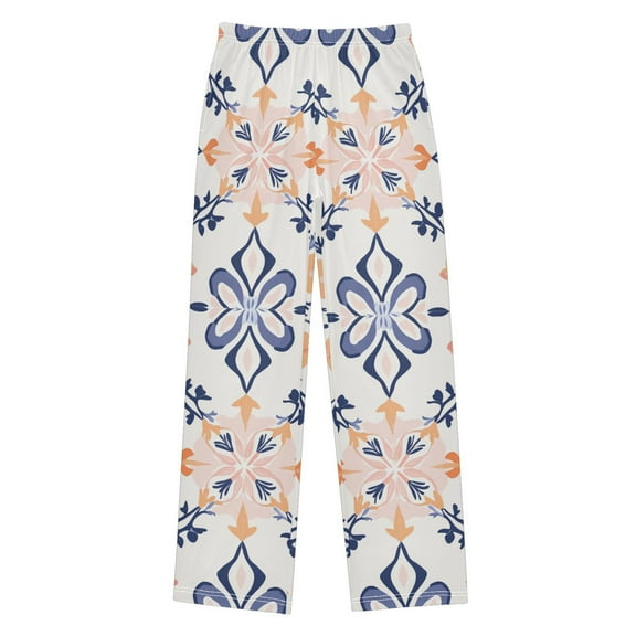 FORMRS Kids Pajama Pants with Pockets Size 6-8Y Boys Lounge Sleep Bottoms, Colorful Abstract Pattern