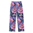thumbnail image 1 of FORMRS Kids Pajama Pants with Pockets Size 6-8Y Boys Lounge Sleep Bottoms, Colorful Art Flowers, 1 of 8