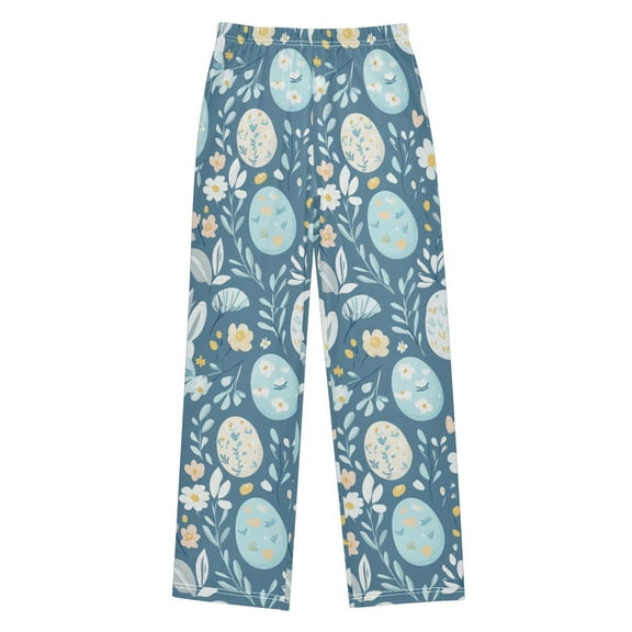 FORMRS Kids Pajama Pants with Pockets Size 6-8Y Boys Lounge Sleep Bottoms, Easter Eggs