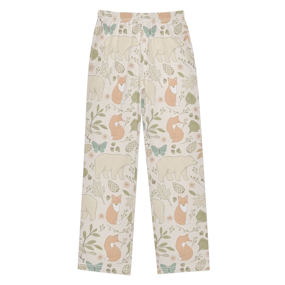 FORMRS Kids Pajama Pants with Pockets Size 6-8Y Boys Lounge Sleep Bottoms, Forest Pastel