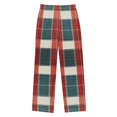 thumbnail image 1 of FORMRS Kids Pajama Pants with Pockets Size 6-8Y Boys Lounge Sleep Bottoms, Vibrant Red Tartan Pattern, 1 of 8