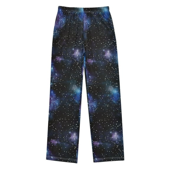 FORMRS Kids Pajama Pants with Pockets Size 6-8Y Boys Lounge Sleep Bottoms, Watercolor Galaxy