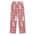 thumbnail image 1 of FORMRS Kids Pajama Pants with Pockets Size 9-10Y Boys Lounge Sleep Bottoms, Bunny Love Blooms, 1 of 8