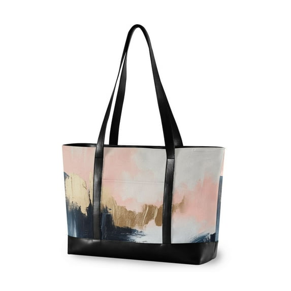 FORMRS Canvas Laptop Tote Bag for Women with 15.6" Computer Compartments Shoulder Handbag, Abstract Landscape