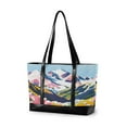 thumbnail image 1 of FORMRS Canvas Laptop Tote Bag for Women with 15.6" Computer Compartments Shoulder Handbag, Abstract Mountain, 1 of 7