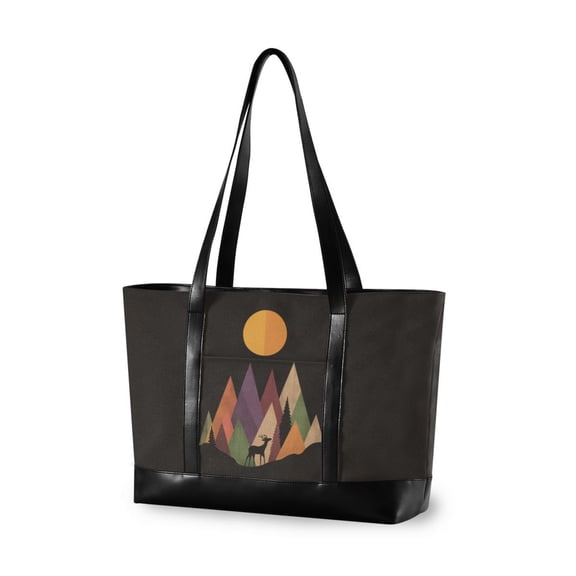 FORMRS Laptop Tote Bag for Women with 15.6" Computer Compartments Handbag, Abstract Mountain