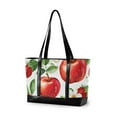 thumbnail image 1 of FORMRS Canvas Laptop Tote Bag for Women with 15.6" Computer Compartments Shoulder Handbag, Apple Pattern, 1 of 7