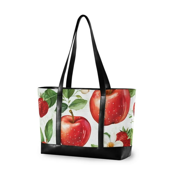 FORMRS Laptop Tote Bag for Women with 15.6" Computer Compartments Handbag, Apple Pattern