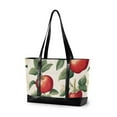 thumbnail image 1 of FORMRS Canvas Laptop Tote Bag for Women with 15.6" Computer Compartments Shoulder Handbag, Apples Flower Pattern, 1 of 7