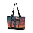 thumbnail image 1 of FORMRS Canvas Laptop Tote Bag for Women with 15.6" Computer Compartments Shoulder Handbag, Astronaut at Dawn, 1 of 7