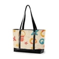 thumbnail image 1 of FORMRS Canvas Laptop Tote Bag for Women with 15.6" Computer Compartments Shoulder Handbag, Beach Pattern, 1 of 7