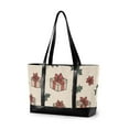 thumbnail image 1 of FORMRS Laptop Tote Bag for Women with 15.6" Computer Compartments Handbag, Beige Christmas Gift Pattern, 1 of 7