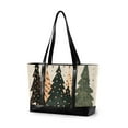thumbnail image 1 of FORMRS Laptop Tote Bag for Women with 15.6" Computer Compartments Handbag, Beige Christmas Trees, 1 of 7